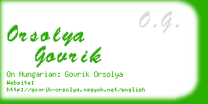 orsolya govrik business card